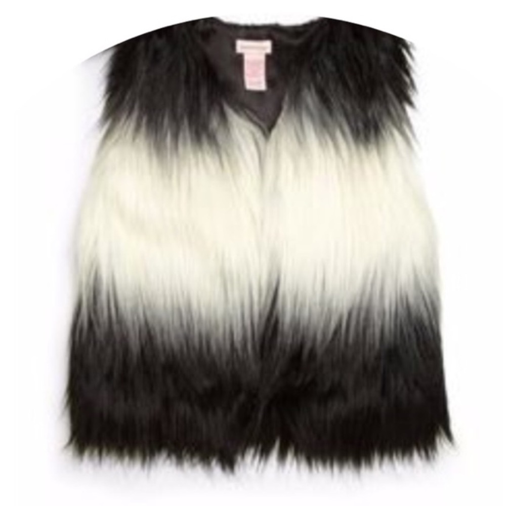 Design History Fur Vest Sweater Sleeves. Flows in the wind like your hair. GORG - Picture 4 of 11